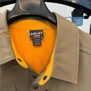 Ariat Men's Beige Jacket with Yellow Interior